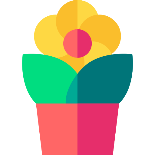 Flower pot Basic Straight Flat icon