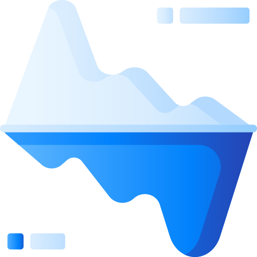 Wave chart 3D Basic Gradient icon