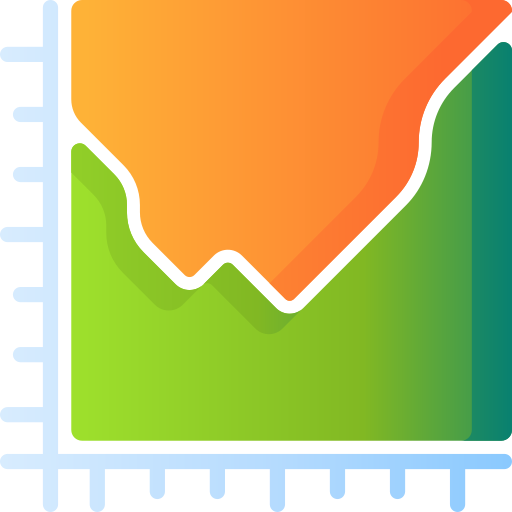 wykres falowy 3D Basic Gradient ikona