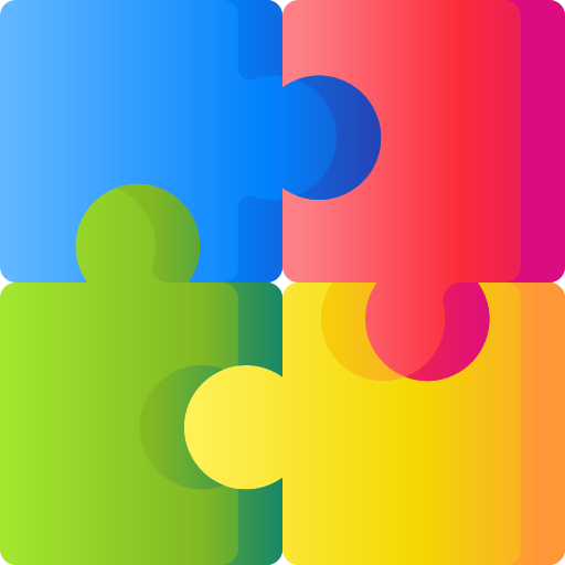 puzzle 3D Basic Gradient icon