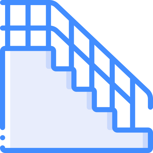 Staircase Basic Miscellany Blue icon