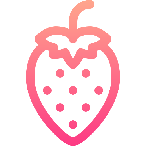 딸기 Basic Gradient Lineal color icon