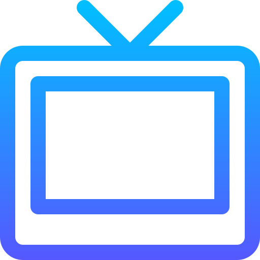 텔레비전 Basic Gradient Lineal color icon