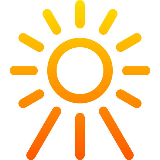 солнце Basic Gradient Lineal color иконка