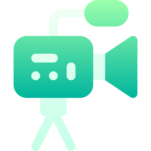 camara de video Basic Gradient Gradient icono