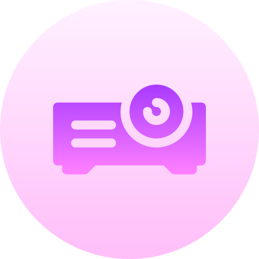 Projector Basic Gradient Circular icon