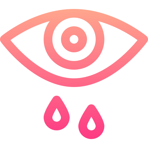 czerwone oczy Basic Gradient Lineal color ikona