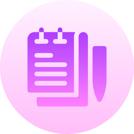 Notepad Basic Gradient Circular icon