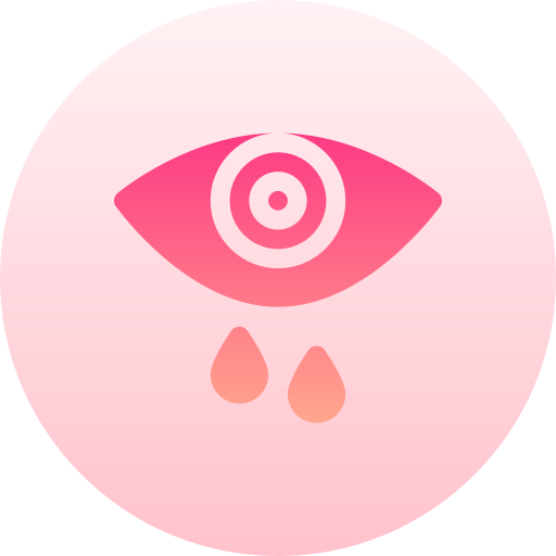 ojos rojos Basic Gradient Circular icono