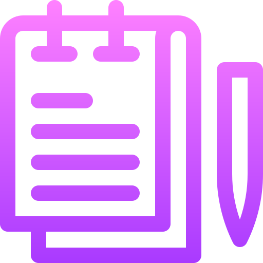 bloc-notes Basic Gradient Lineal color Icône