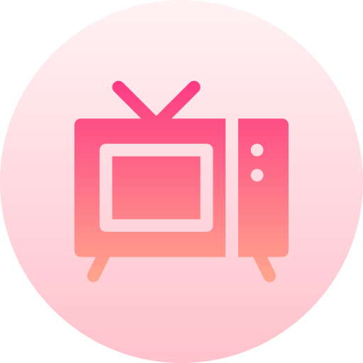 télévision Basic Gradient Circular Icône