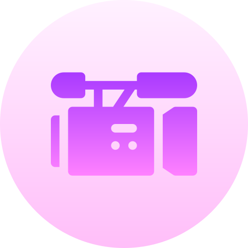 Video camera Basic Gradient Circular icon