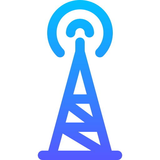 Signal tower Basic Gradient Lineal color icon