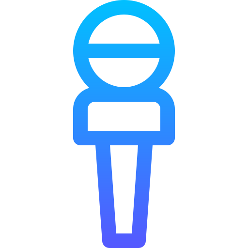 microfoon Basic Gradient Lineal color icoon