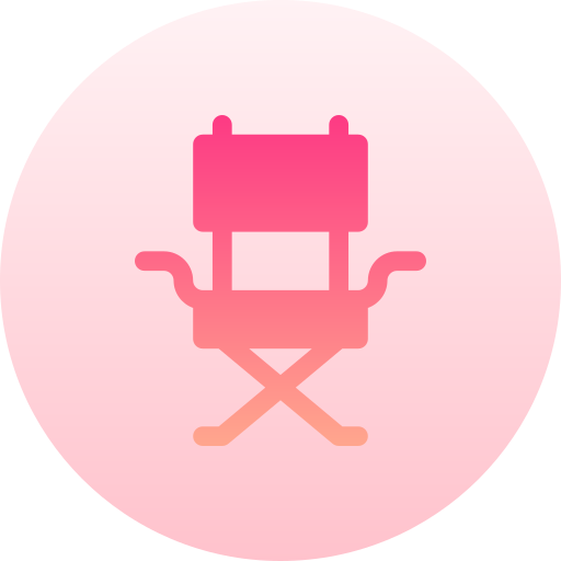 sedia da regista Basic Gradient Circular icona