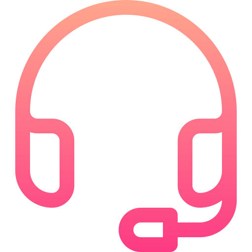 Headset Basic Gradient Lineal color icon