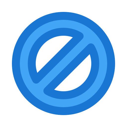 Prohibition Generic Blue icon