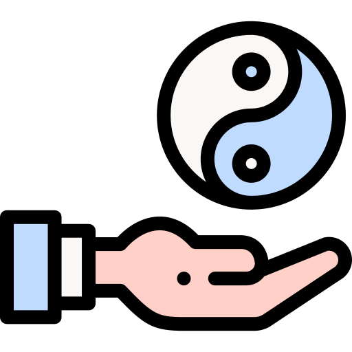 陰陽 Detailed Rounded Lineal color icon