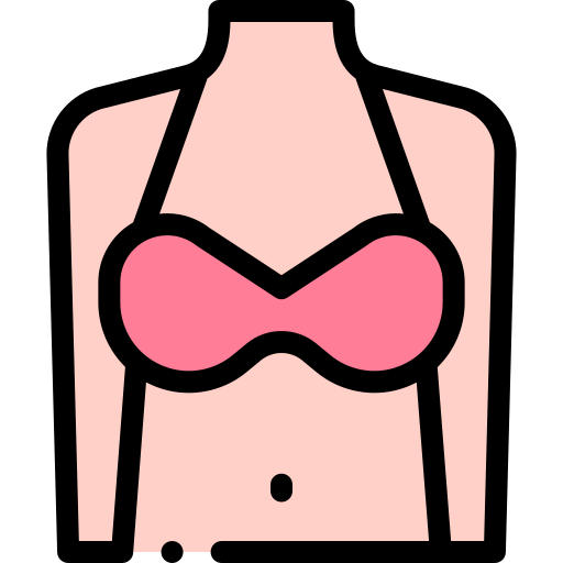 胸 Detailed Rounded Lineal color icon