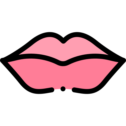 唇 Detailed Rounded Lineal color icon