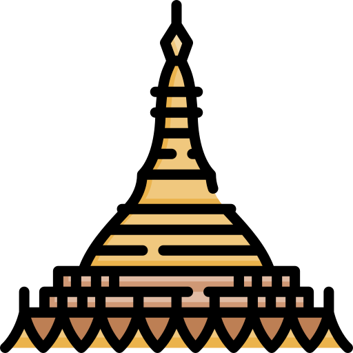 pagoda di shwedagon Special Lineal color icona