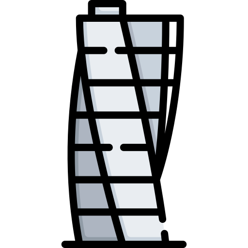 Turning torso Special Lineal color icon