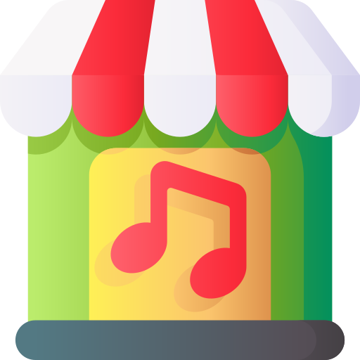 negozio di musica 3D Basic Gradient icona