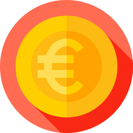 euro Flat Circular Flat Ícone