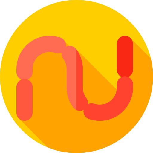 Sausage Flat Circular Flat icon