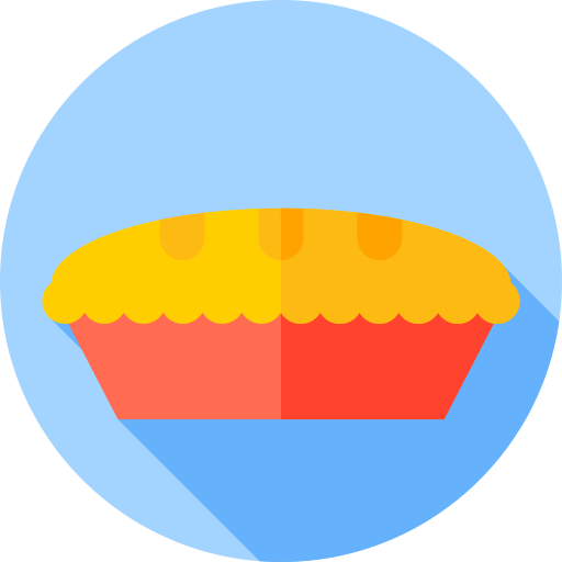 pie de manzana Flat Circular Flat icono
