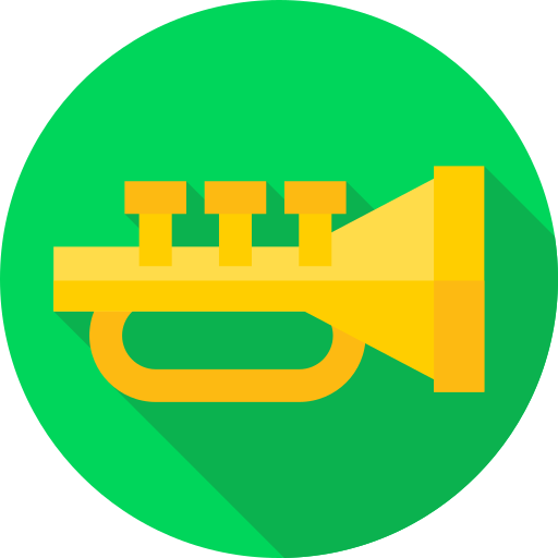 trompete Flat Circular Flat icon