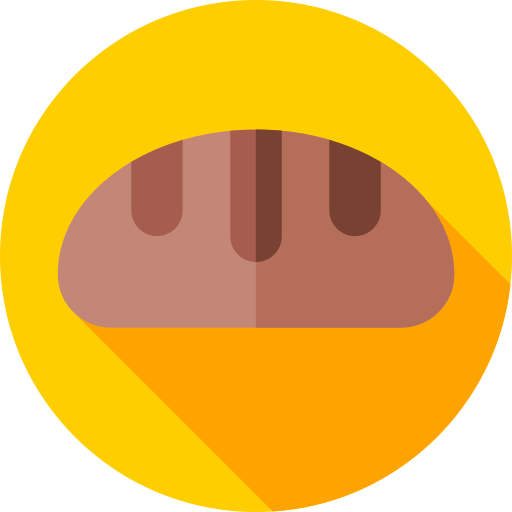 chleb Flat Circular Flat ikona