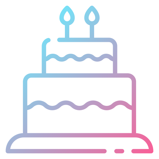 pastel de cumpleaños Good Ware Gradient icono