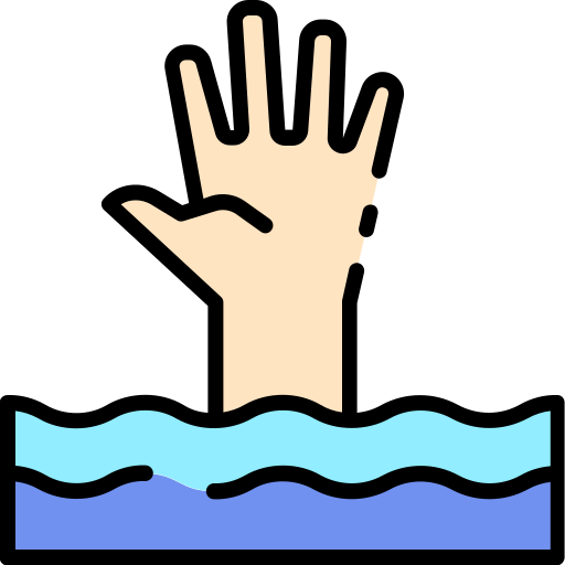 Drowning Good Ware Lineal Color icon
