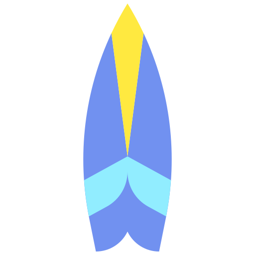 Surfboard Good Ware Flat icon