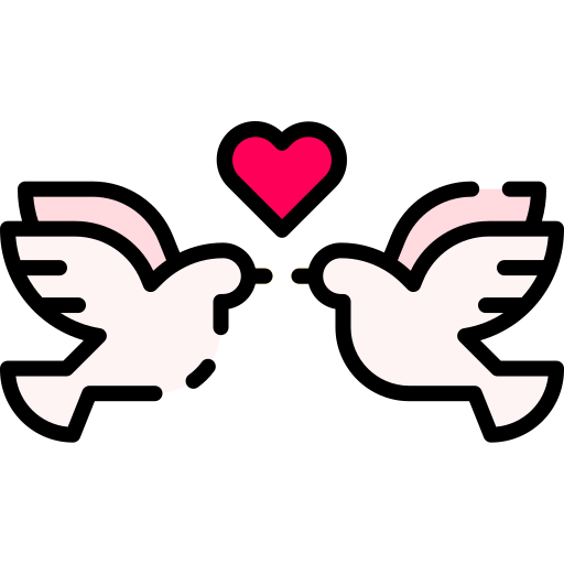 pájaros del amor Good Ware Lineal Color icono