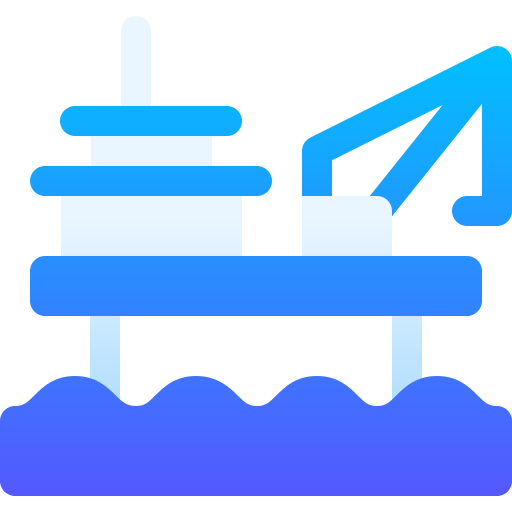 Нефтяная платформа Basic Gradient Gradient иконка