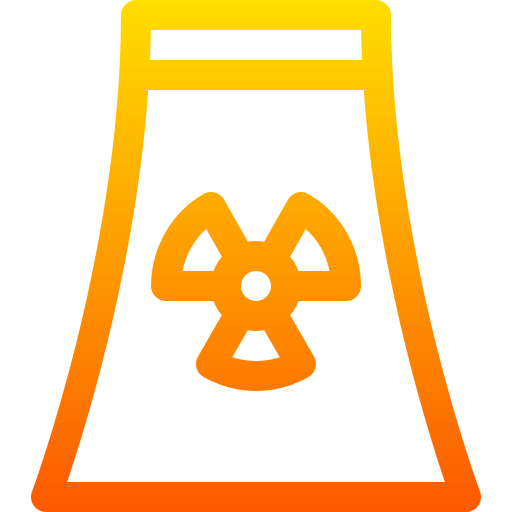 Атомная Электростанция Basic Gradient Lineal color иконка