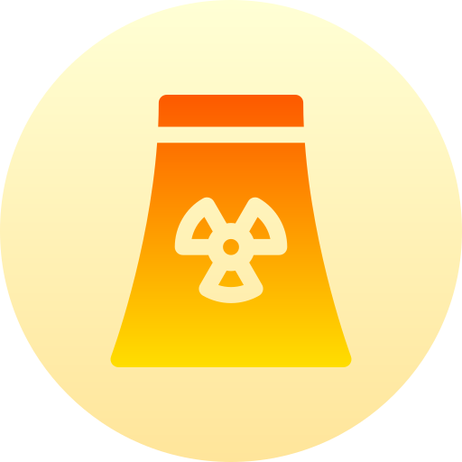 centrale nucleare Basic Gradient Circular icona