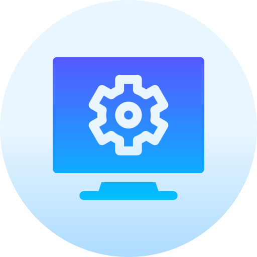 Software development Basic Gradient Circular icon
