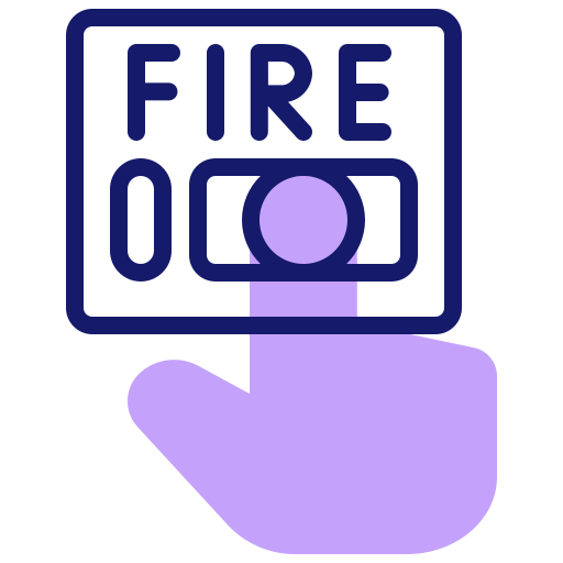 allarme antincendio Inipagistudio Lineal Color icona