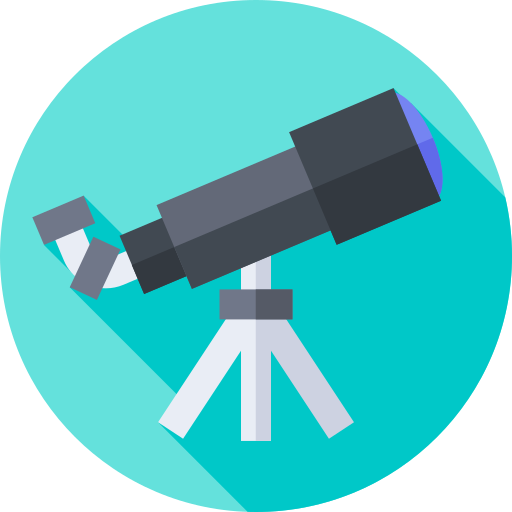 telescoop Flat Circular Flat icoon