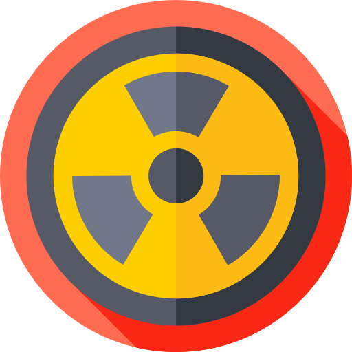 energía nuclear Flat Circular Flat icono