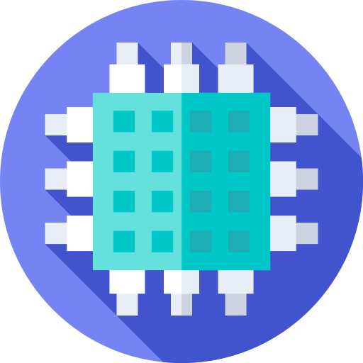 プロセッサー Flat Circular Flat icon