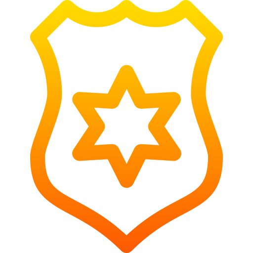 distintivo della polizia Basic Gradient Lineal color icona