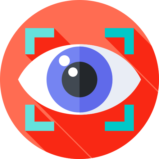 Сканер глаза Flat Circular Flat иконка