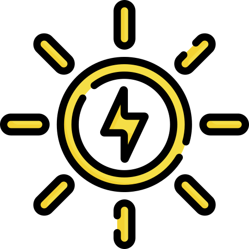 태양 에너지 Special Lineal color icon