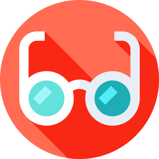 bril Flat Circular Flat icoon
