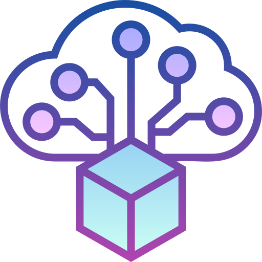 Cloud Detailed bright Gradient icon