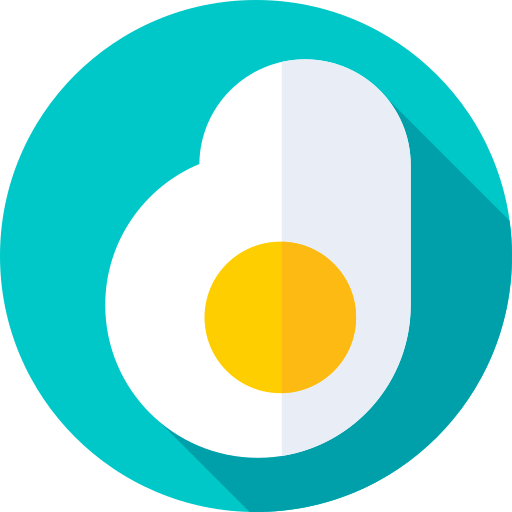 Жаренное яйцо Flat Circular Flat иконка